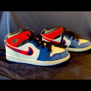 Red and blue Air Jordan 1